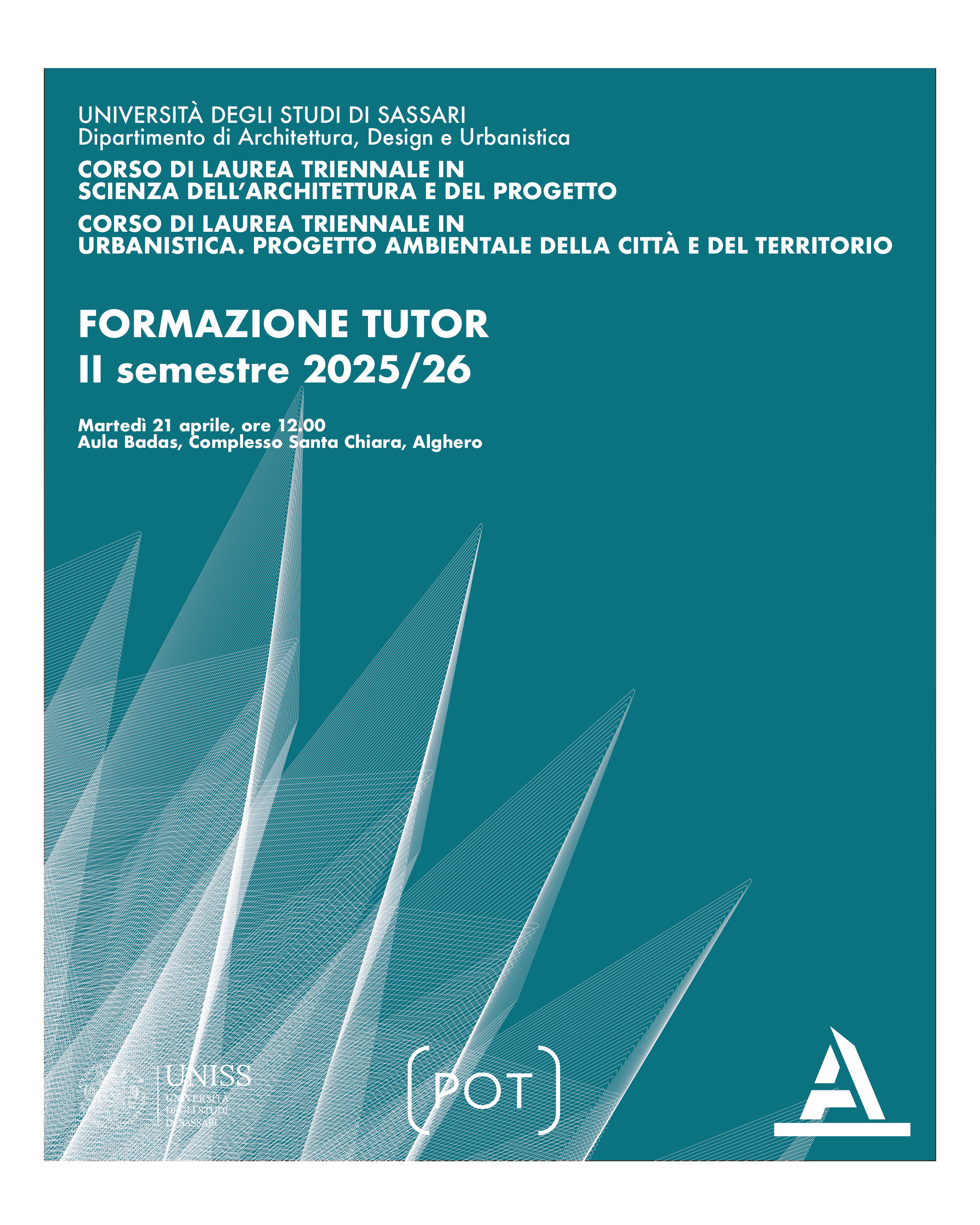 Locandina Formazione tutor POT Architettura e Urbanistica II semestre