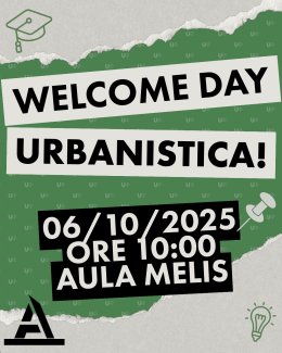 Welcome day matricole in Urbanistica. Progetto ambientale della città e del territorio